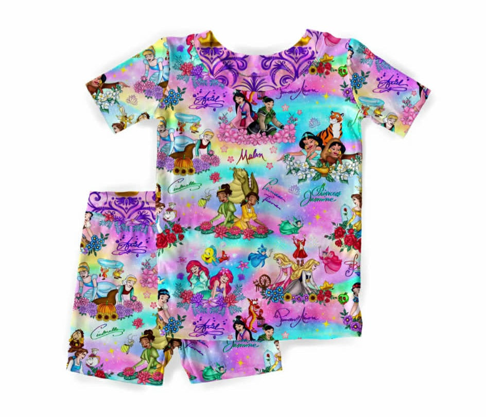 Princesses PJ Shorts Set