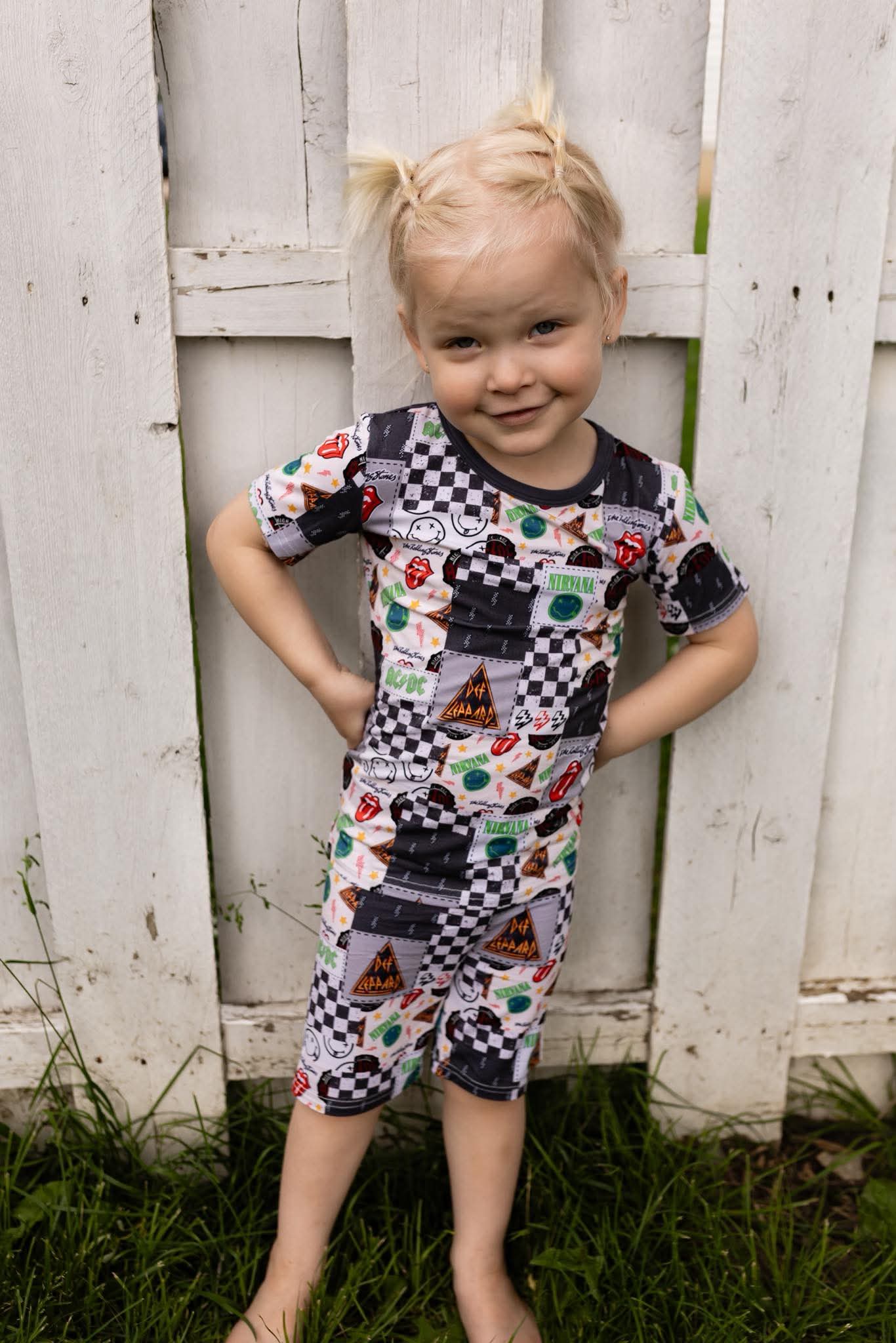 Rock 'n Roll PJ Shorts Set