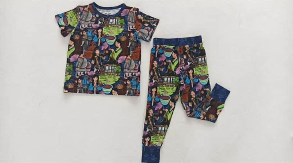 Warriors Bloom Short Sleeve and Pants PJ Set
