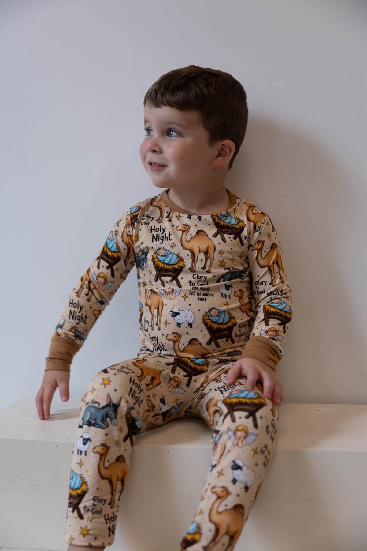 Holy Night Long Sleeve Pants PJ Set