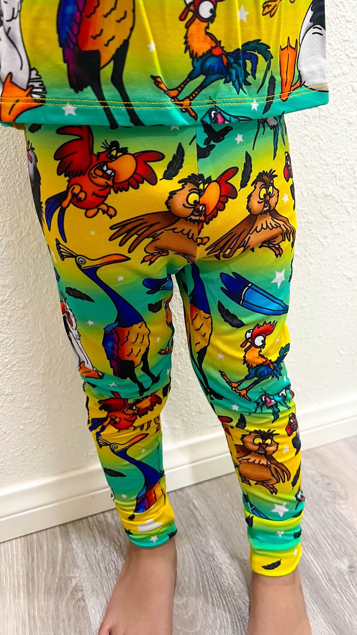 Feathered Fiesta Short Sleeve and Pants PJ Set