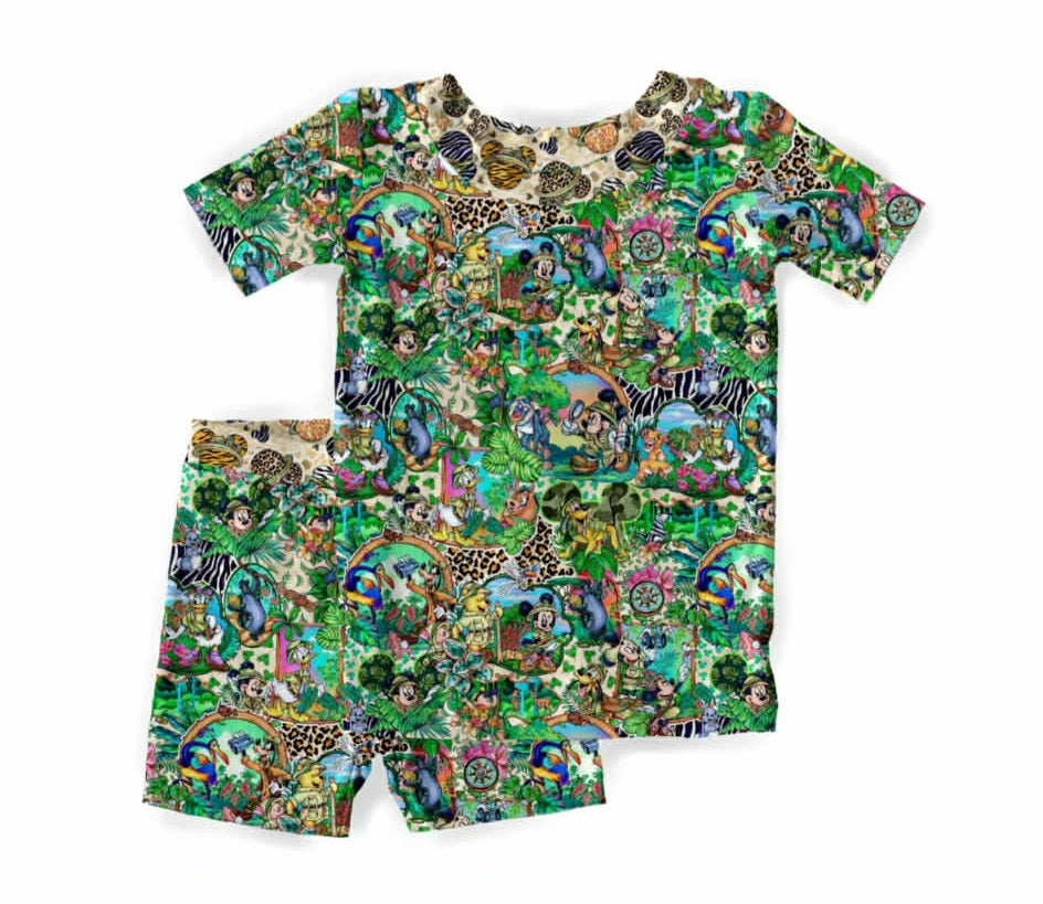Mickey Safari PJ Shorts Set