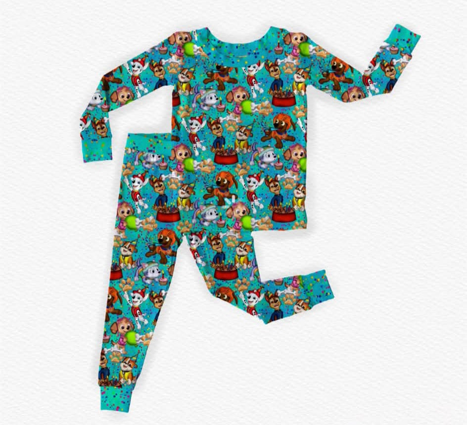Paw Party Long Sleeve Pants PJ Set