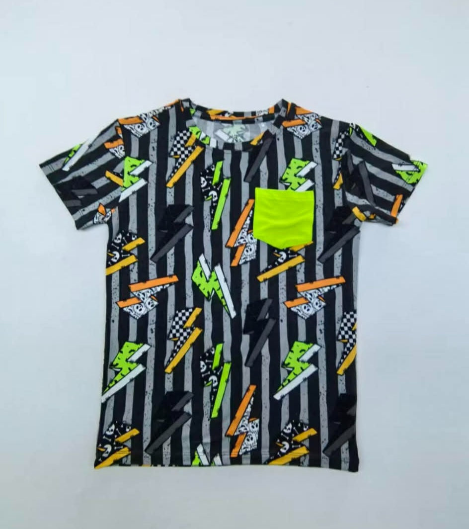 Halloween Bolts Pocket Tee