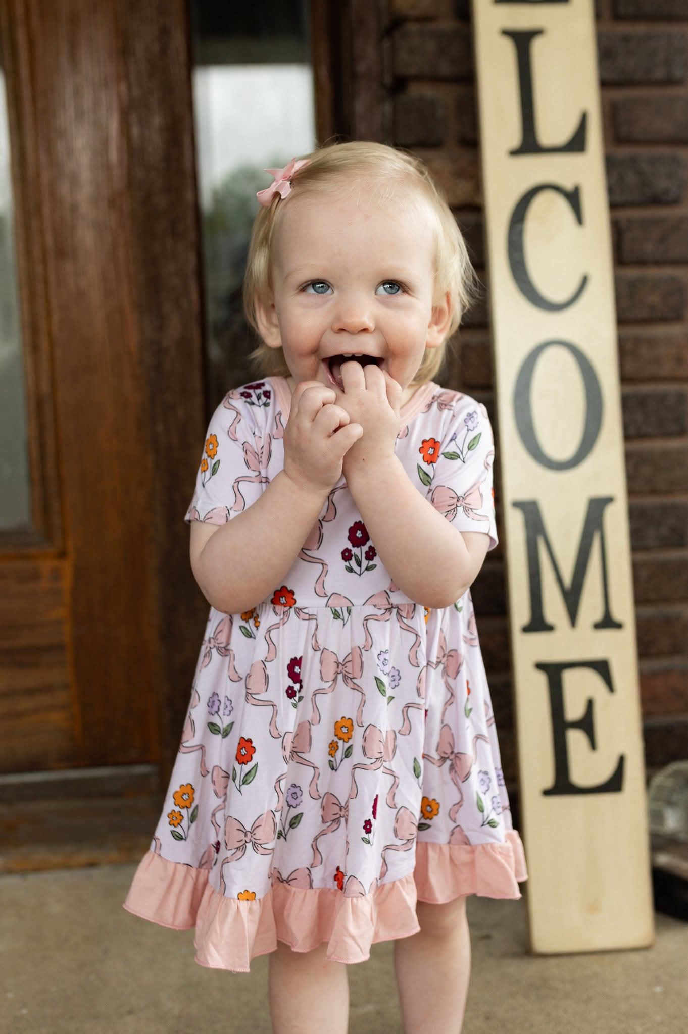 Bows & Flowers Twirl Dress