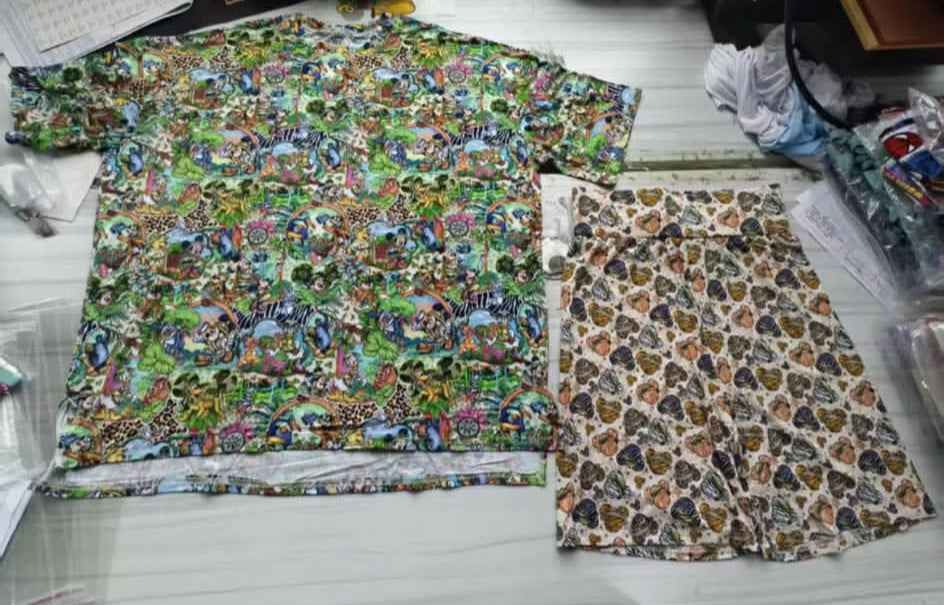 Mickey Safari biker short set w/ pockets