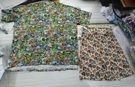 Mickey Safari biker short set w/ pockets