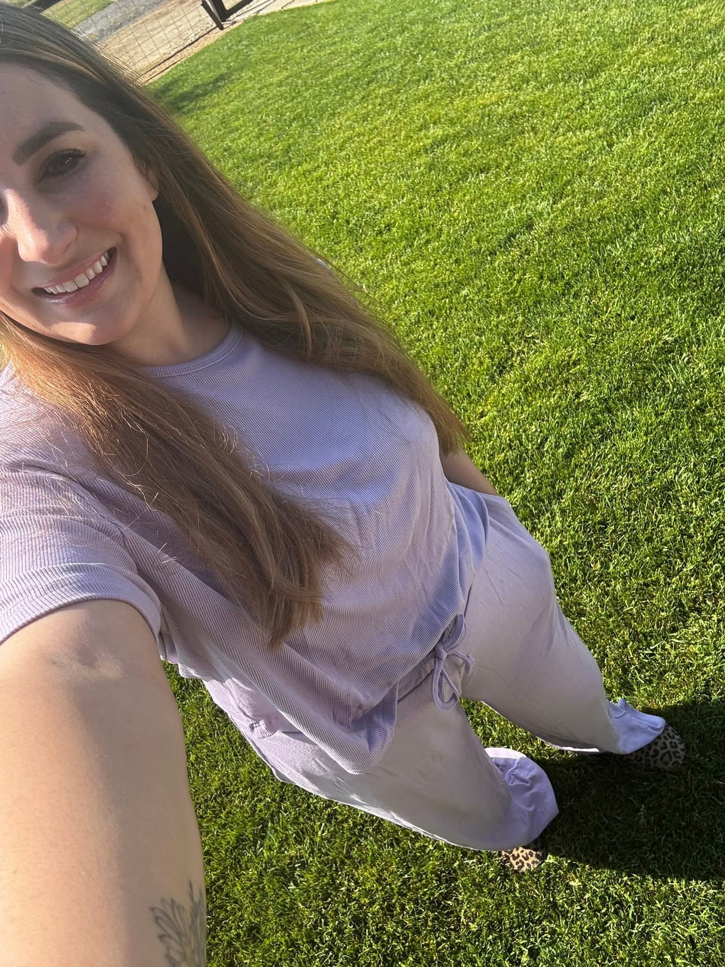 Purple Crop Top & Pants (Oversized)