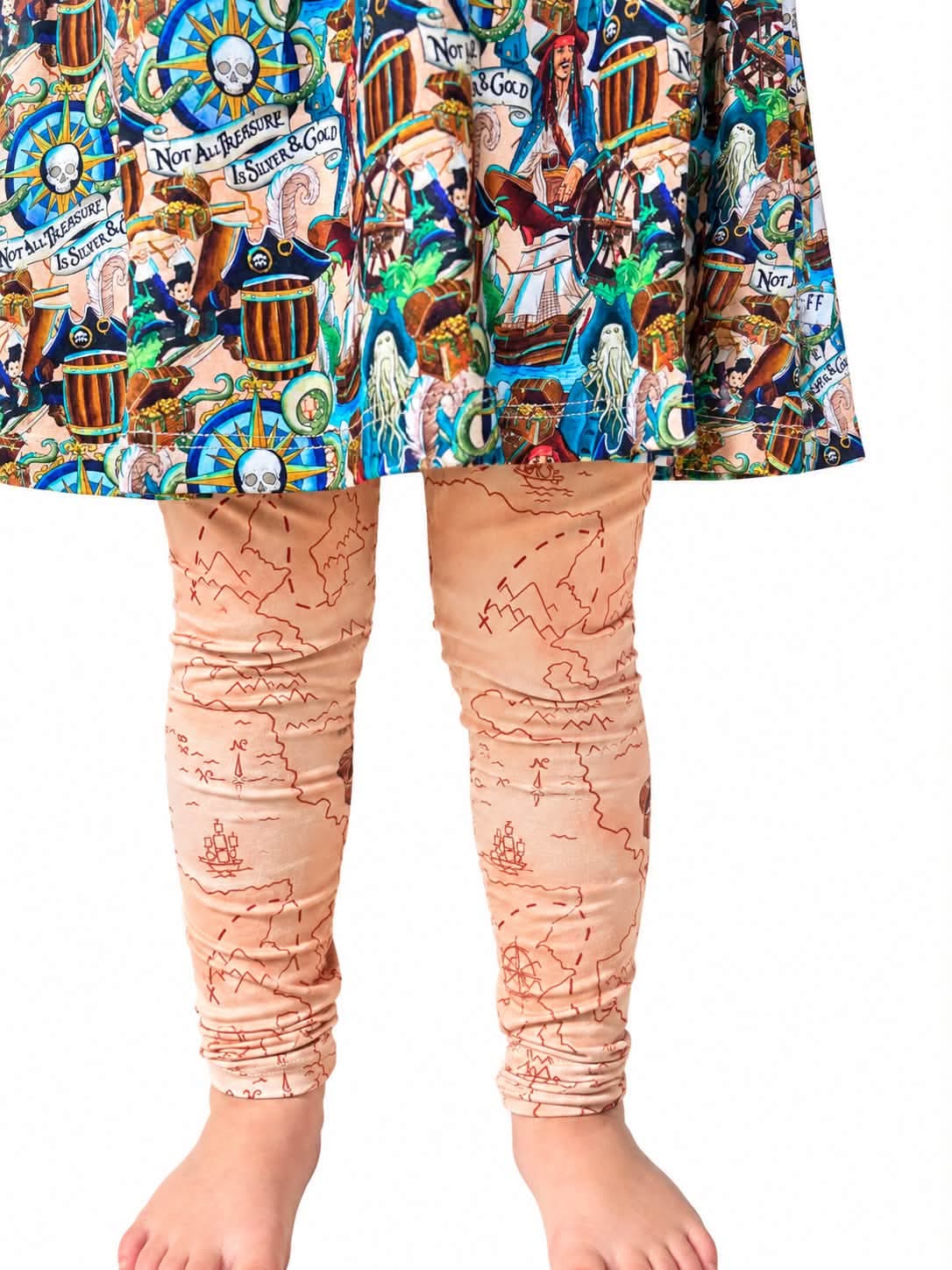 Hoist The Colors Long Sleeve Ruffle Dress with Leggings