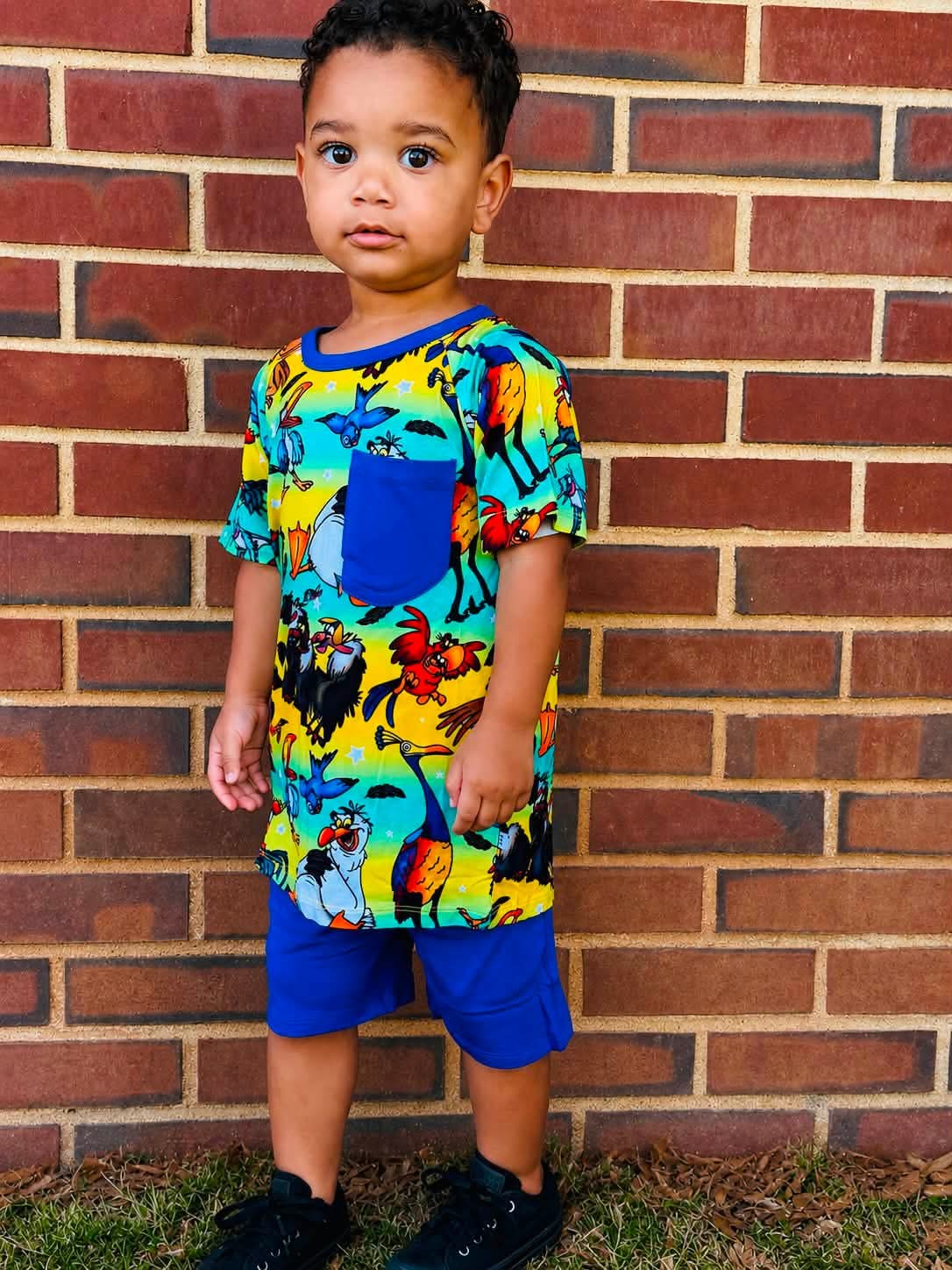 Feathered Fiesta Daywear Tee & Shorts Set