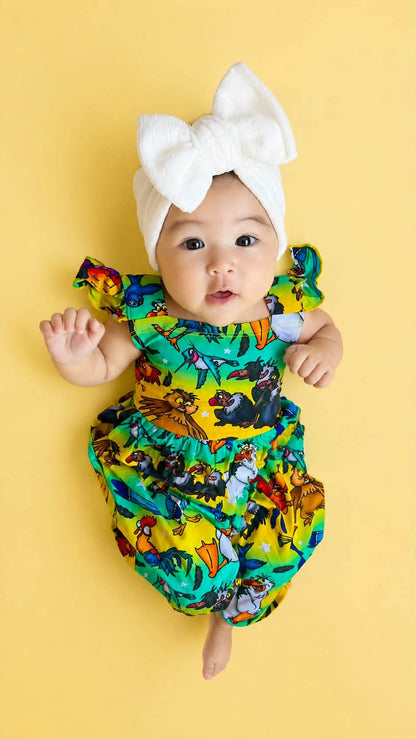 Feathered Fiesta Ruffle Romper