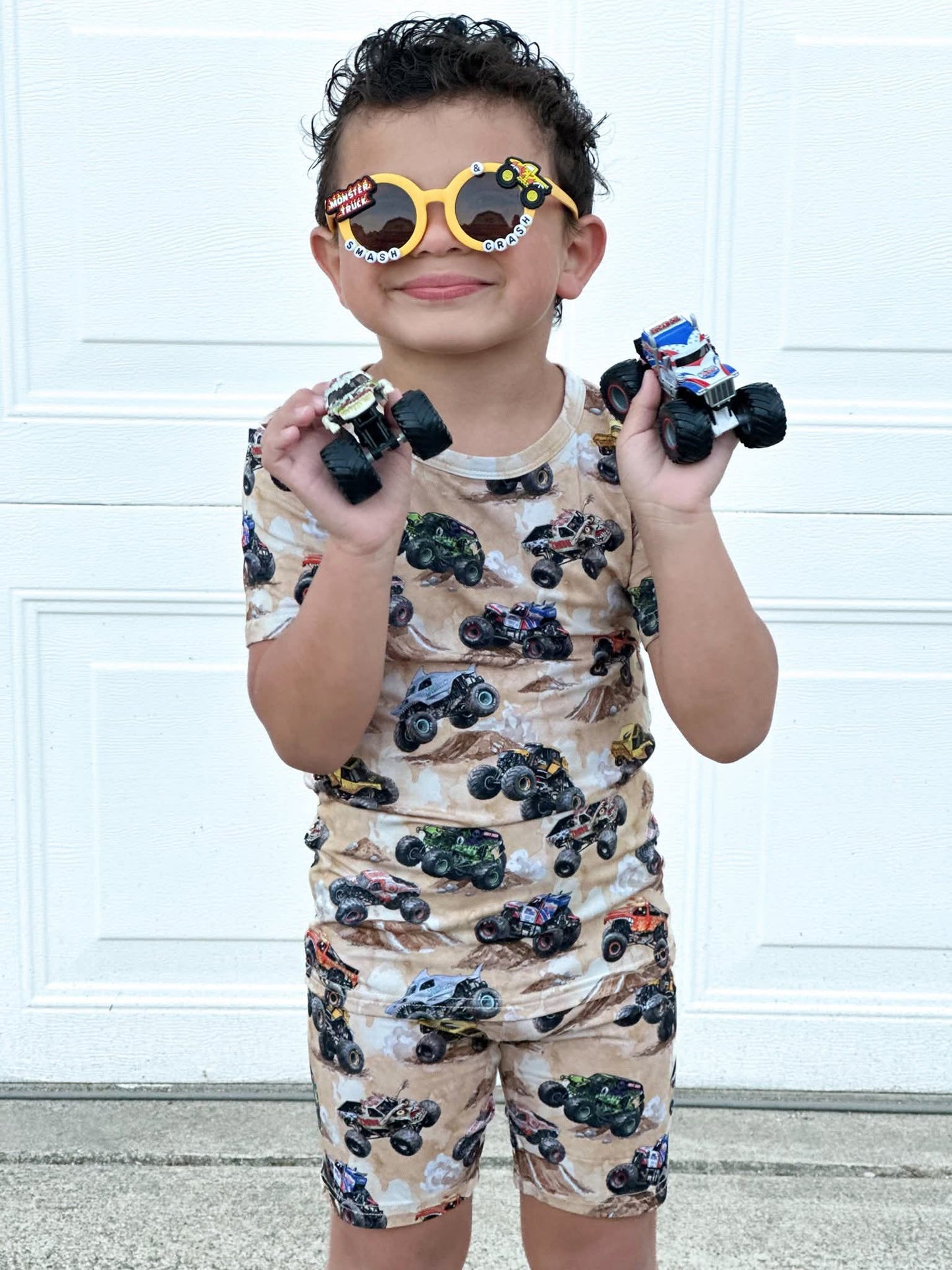 Monster Trucks PJ Shorts Set