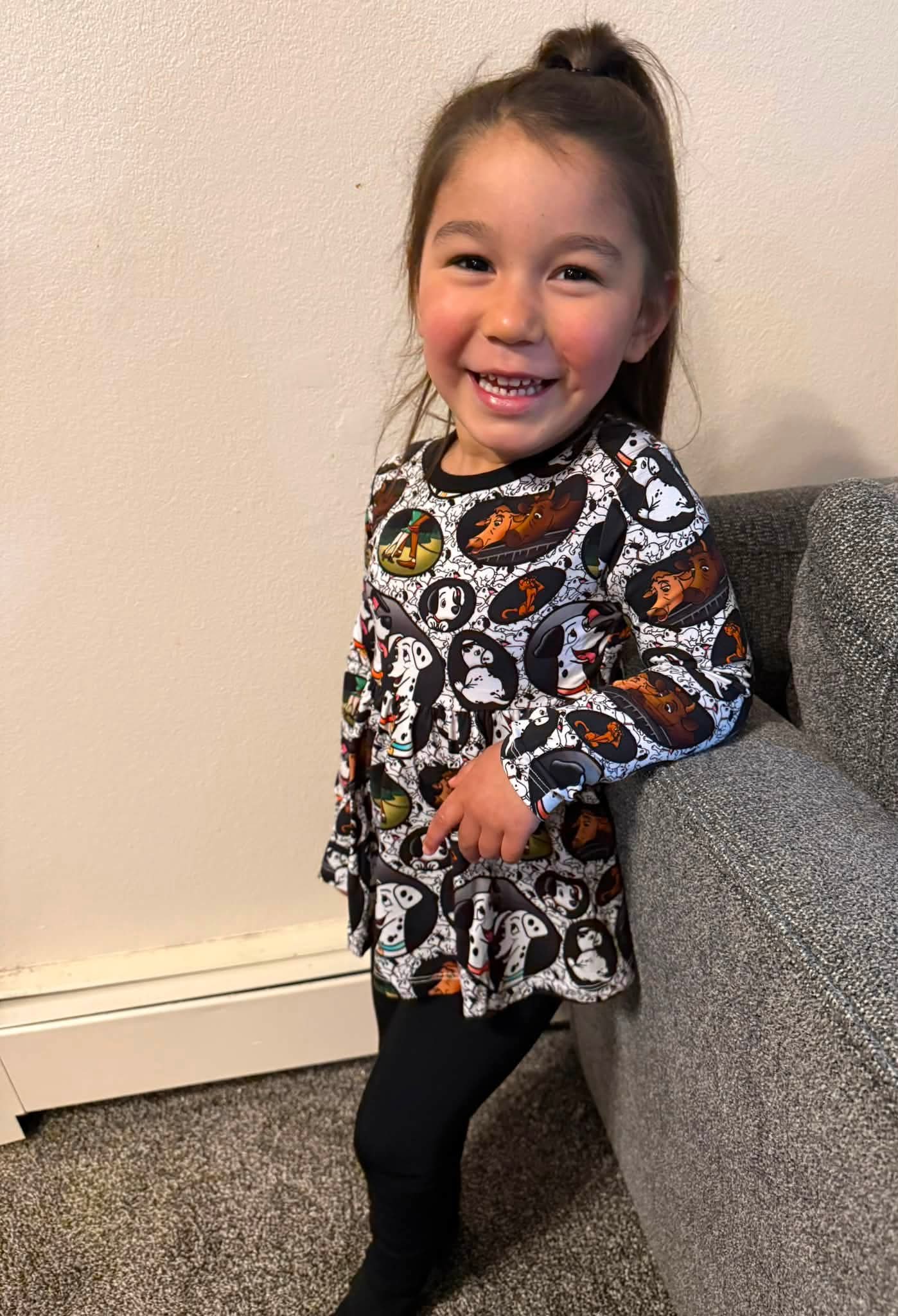 Spot Squad Long Sleeve Peplum Set with Leggings