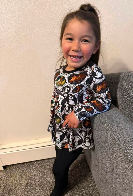 Spot Squad Long Sleeve Peplum Set with Leggings