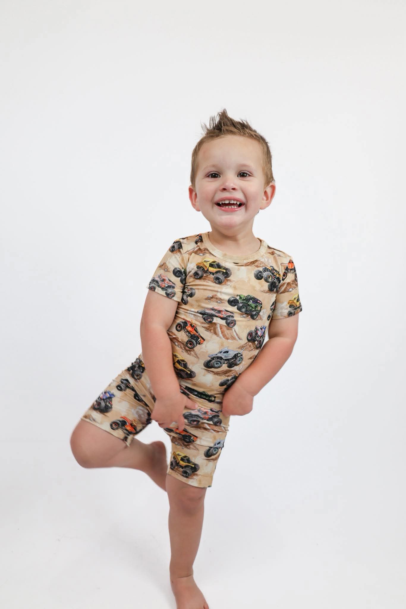 Monster Trucks PJ Shorts Set