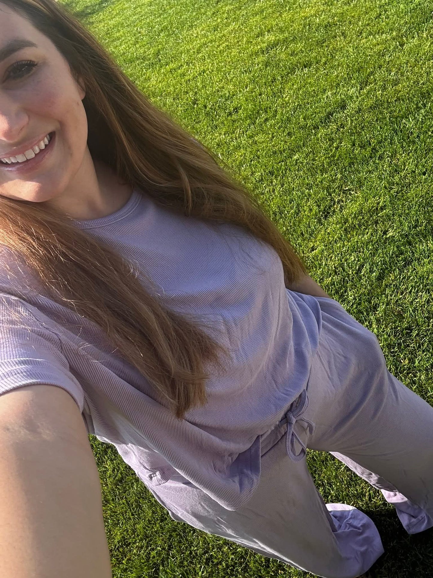 Purple Crop Top & Pants (Oversized)