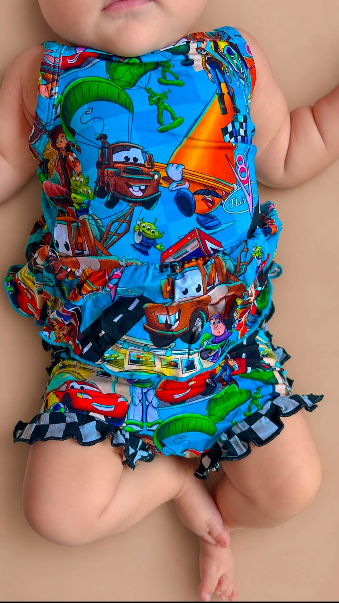 Cars Story Ruffle Bummie Set