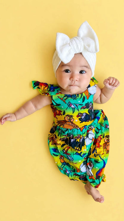 Feathered Fiesta Ruffle Romper