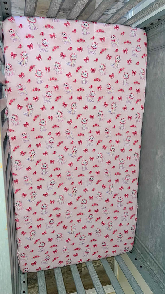 Prim & Purrrfect Crib Sheet
