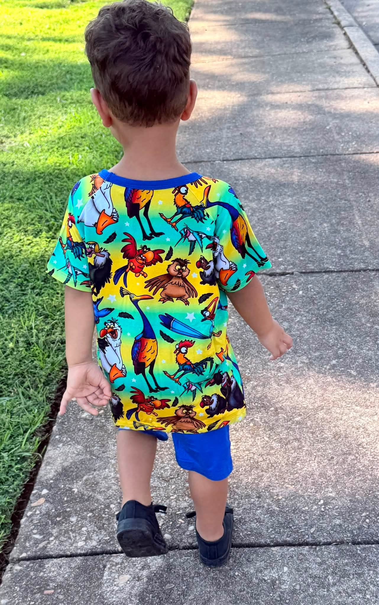 Feathered Fiesta Daywear Tee & Shorts Set