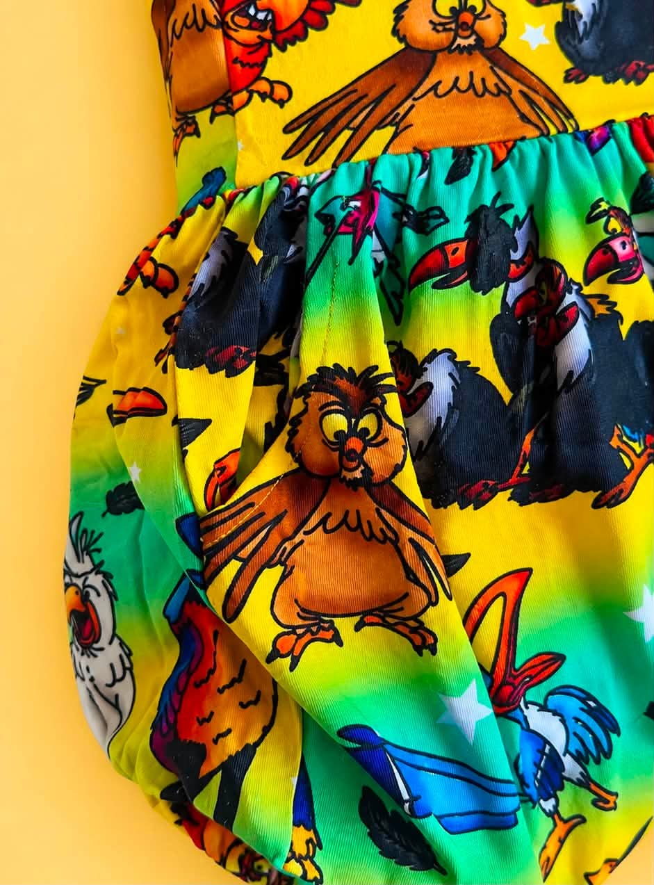 Feathered Fiesta Ruffle Romper
