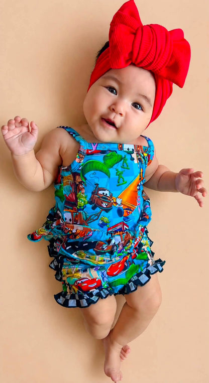 Cars Story Ruffle Bummie Set