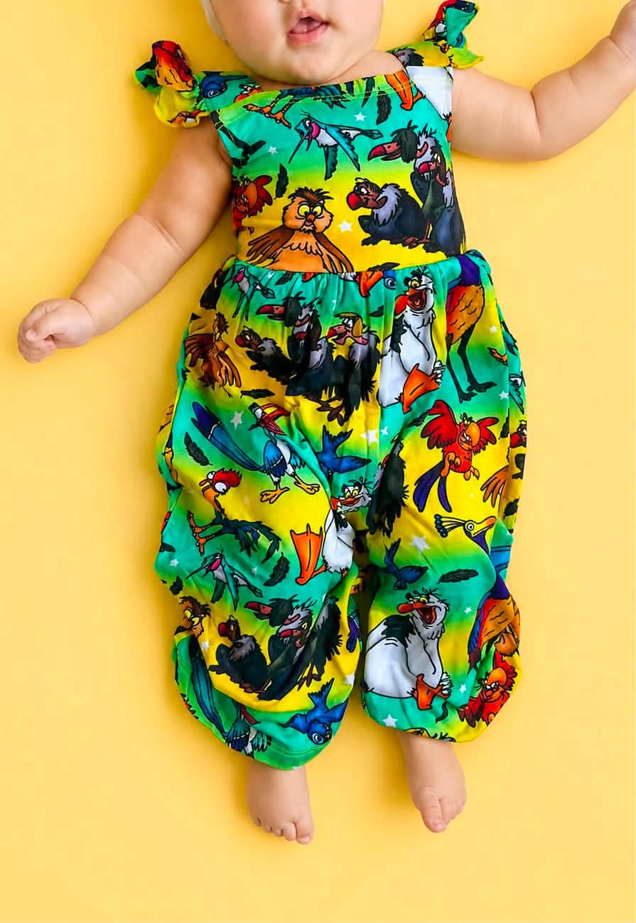 Feathered Fiesta Ruffle Romper