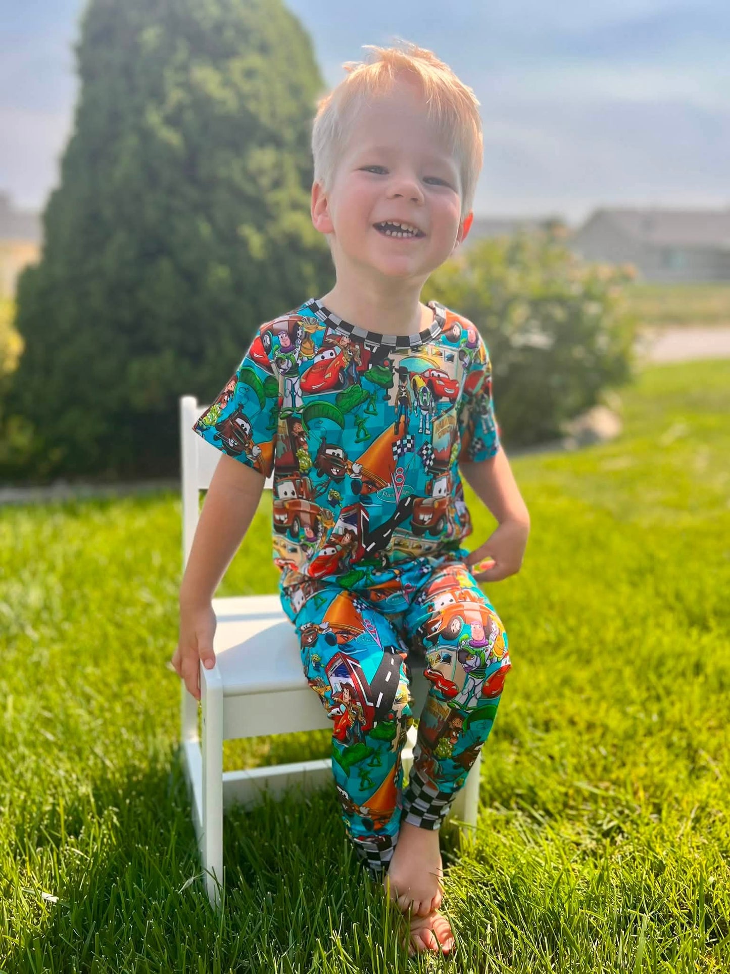 Cars Story Short Sleeve and Pants PJ Set