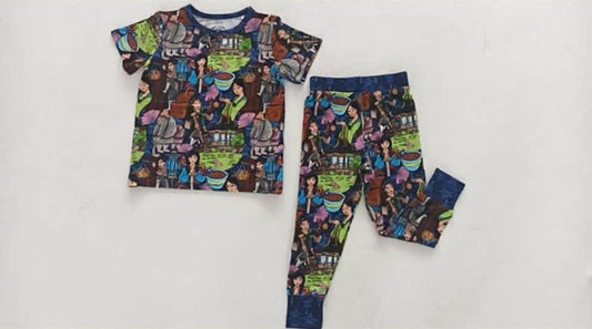 Warriors Bloom Short Sleeve and Pants PJ Set
