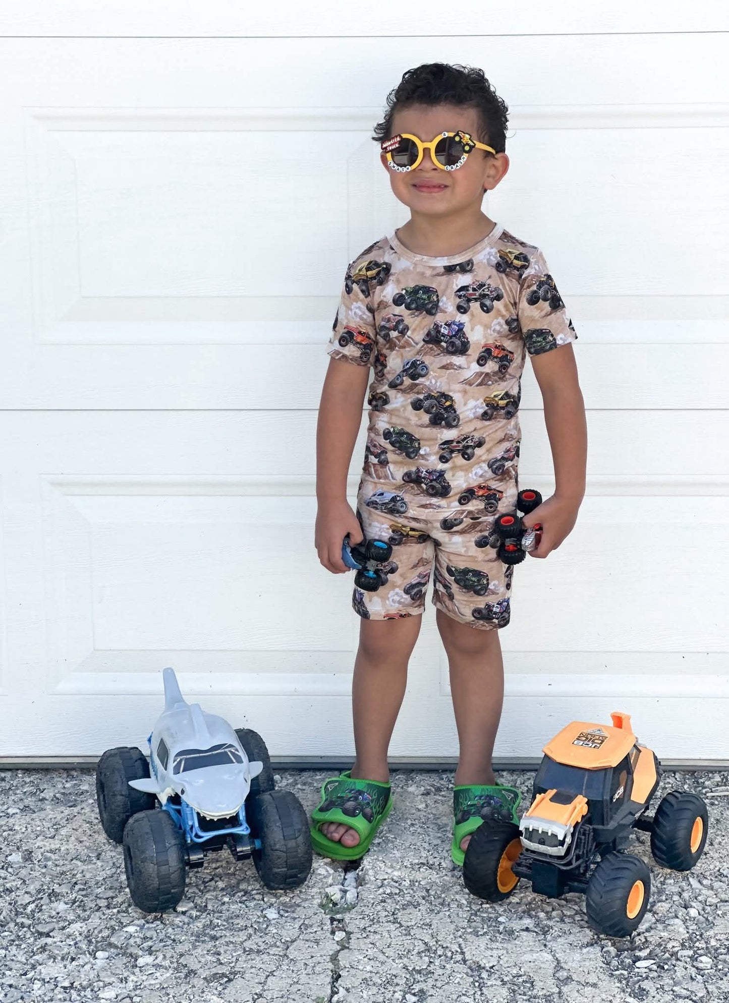 Monster Trucks PJ Shorts Set