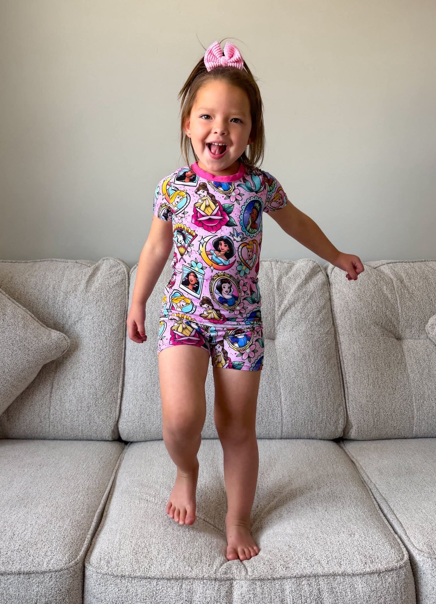 Princess Portrait PJ Shorts Set
