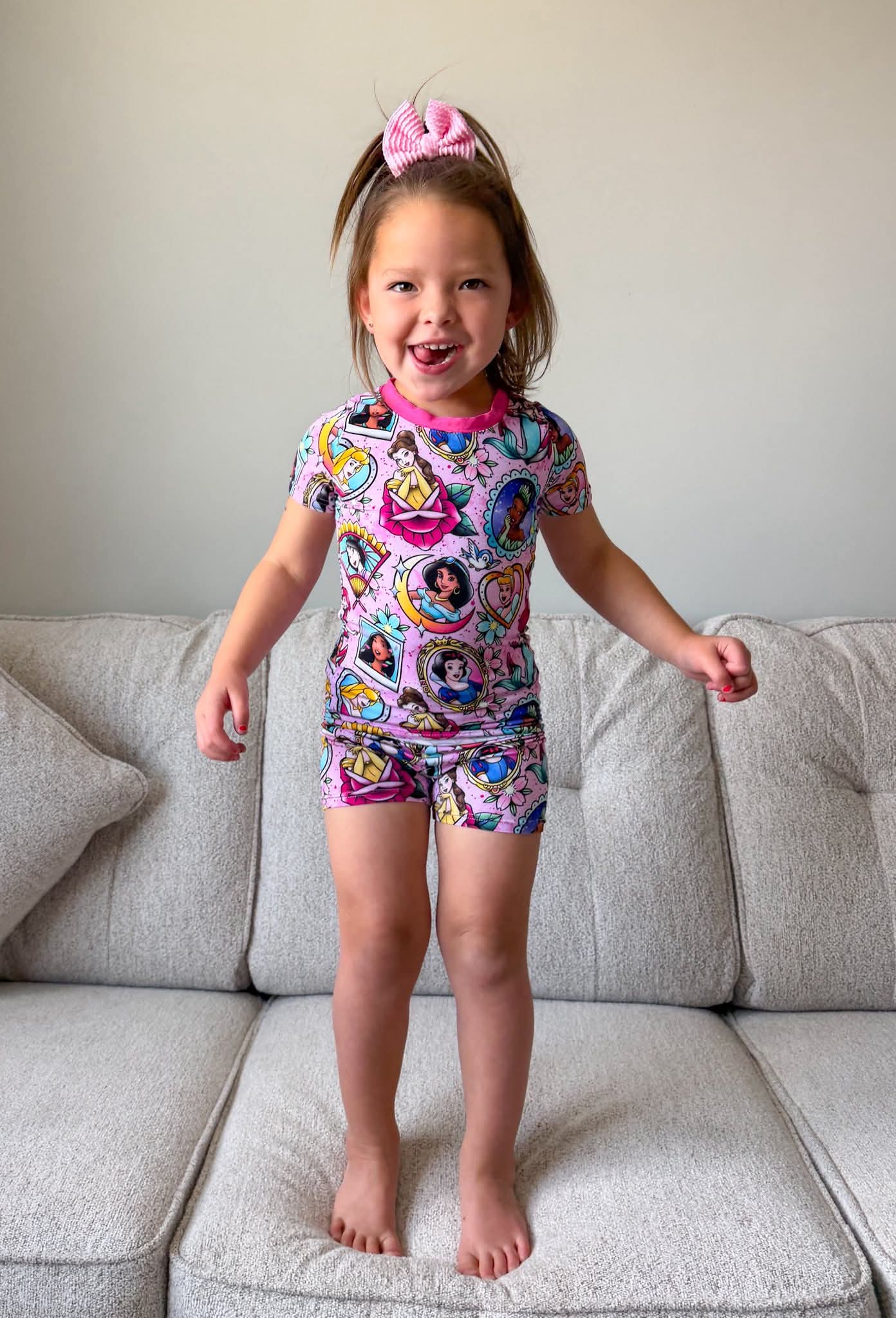 Princess Portrait PJ Shorts Set