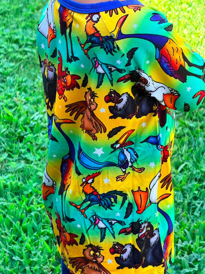 Feathered Fiesta Daywear Tee & Shorts Set