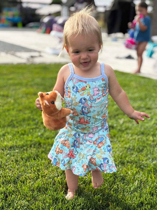 Keep Swimming tank and skirt set