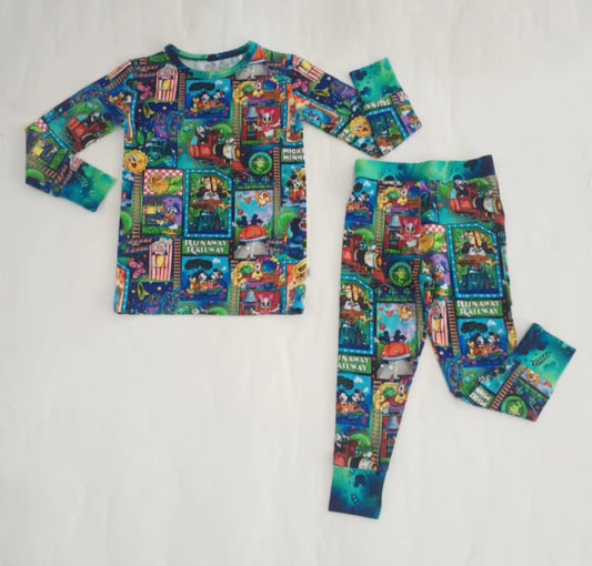 Runaway Railway Long Sleeve Pants PJ Set