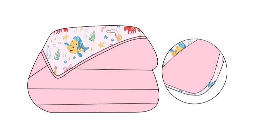 Sebastian & Flounder Bamboo Minky 60x60