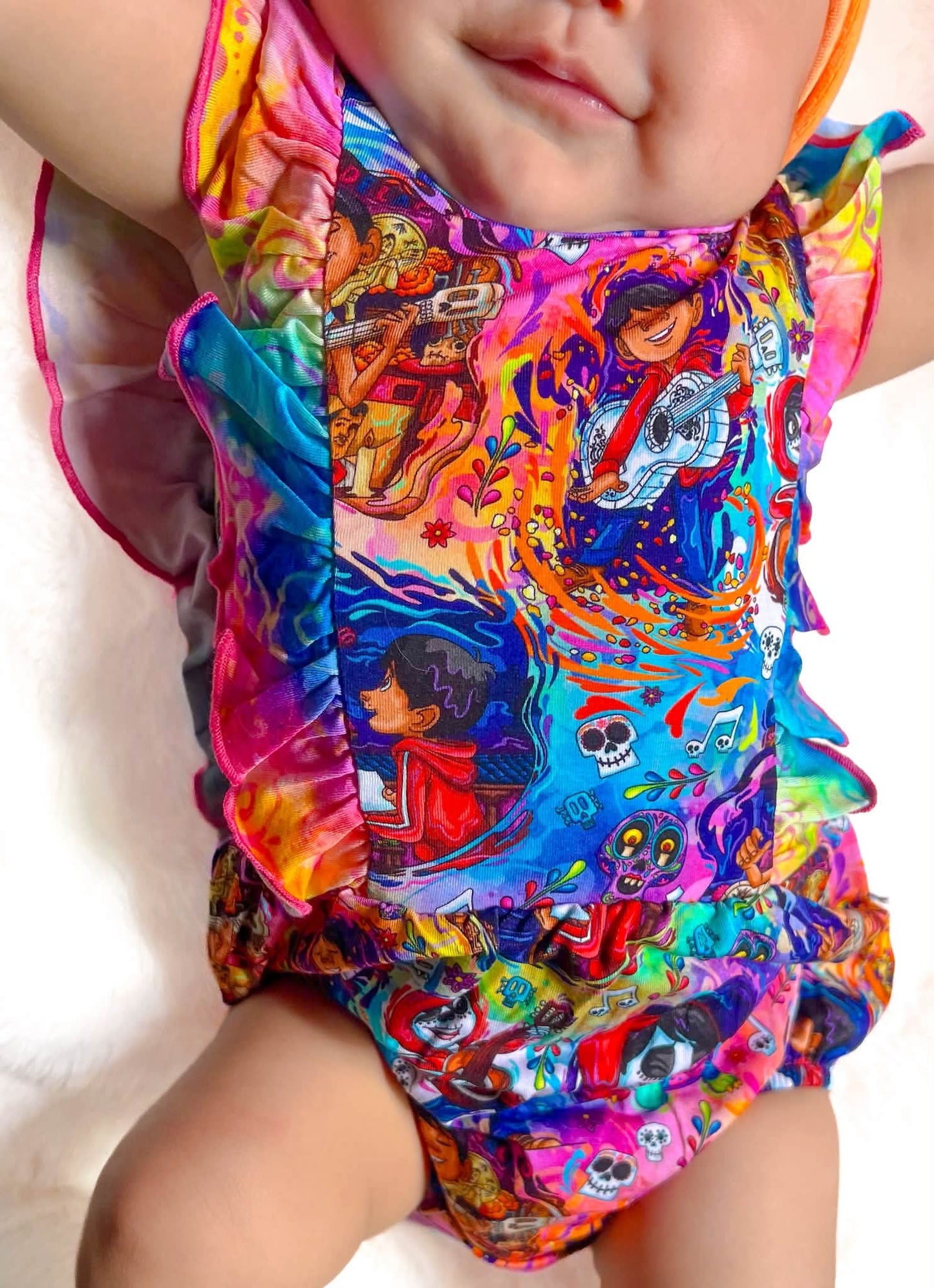 Until We Meet Again Ruffle Bubble Romper