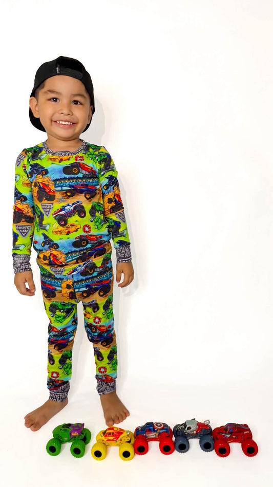 Marvel Monster Jam Long Sleeve & Pants PJ Set