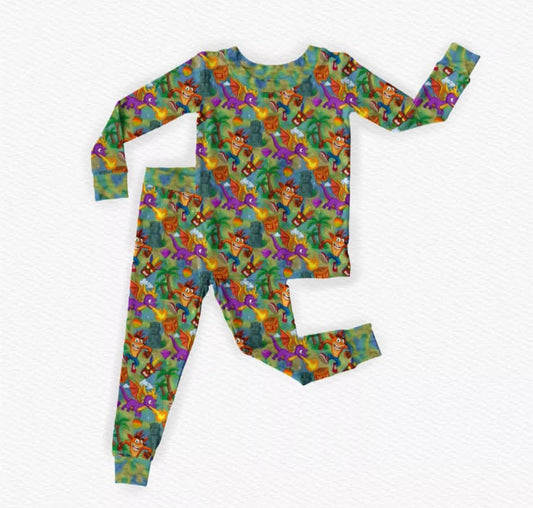 Crash & Spyro Mash Long Sleeve Pants PJ Set