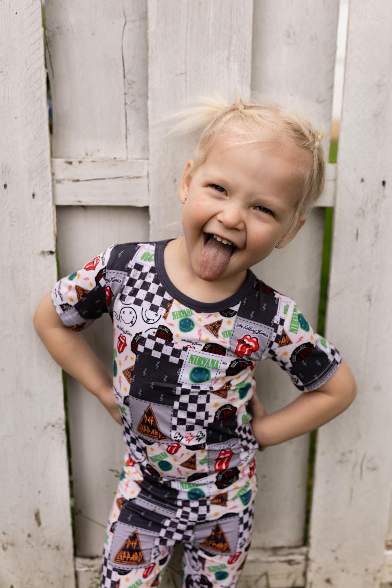 Rock 'n Roll PJ Shorts Set