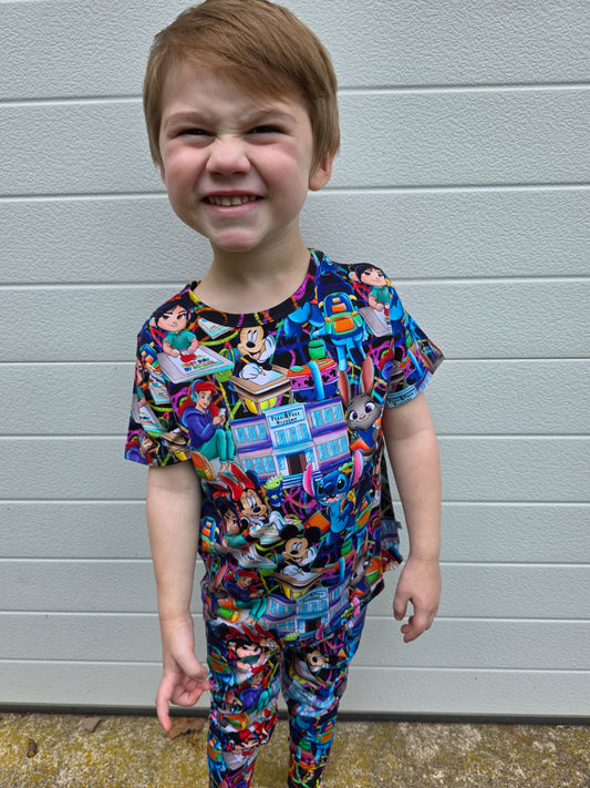 F&F Academy Magic Scholars Short Sleeve and Pants PJ Set