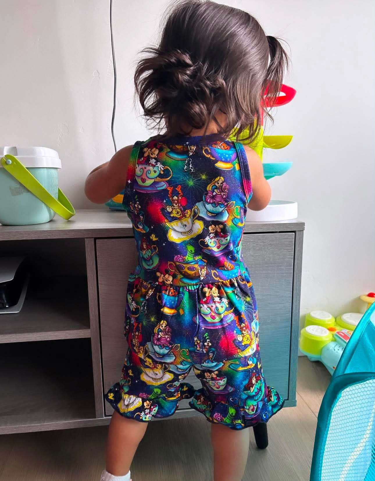 Magic In Every Cup Tank Top and Ruffle Shorts Set