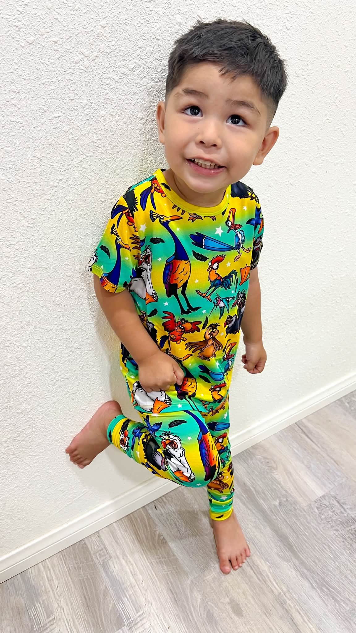 Feathered Fiesta Short Sleeve and Pants PJ Set