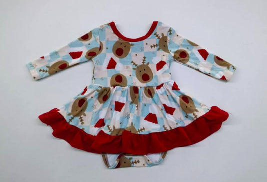 Reindeer Long Sleeve Bodysuit Twirl