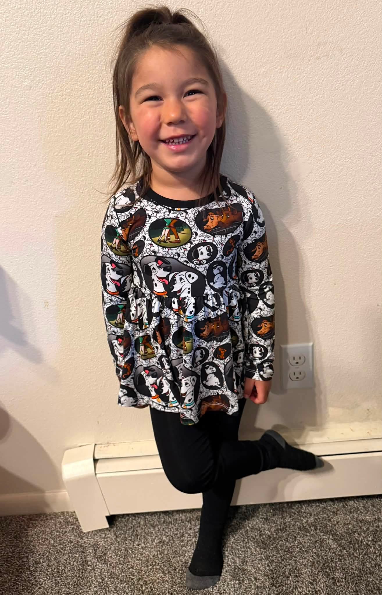Spot Squad Long Sleeve Peplum Set with Leggings