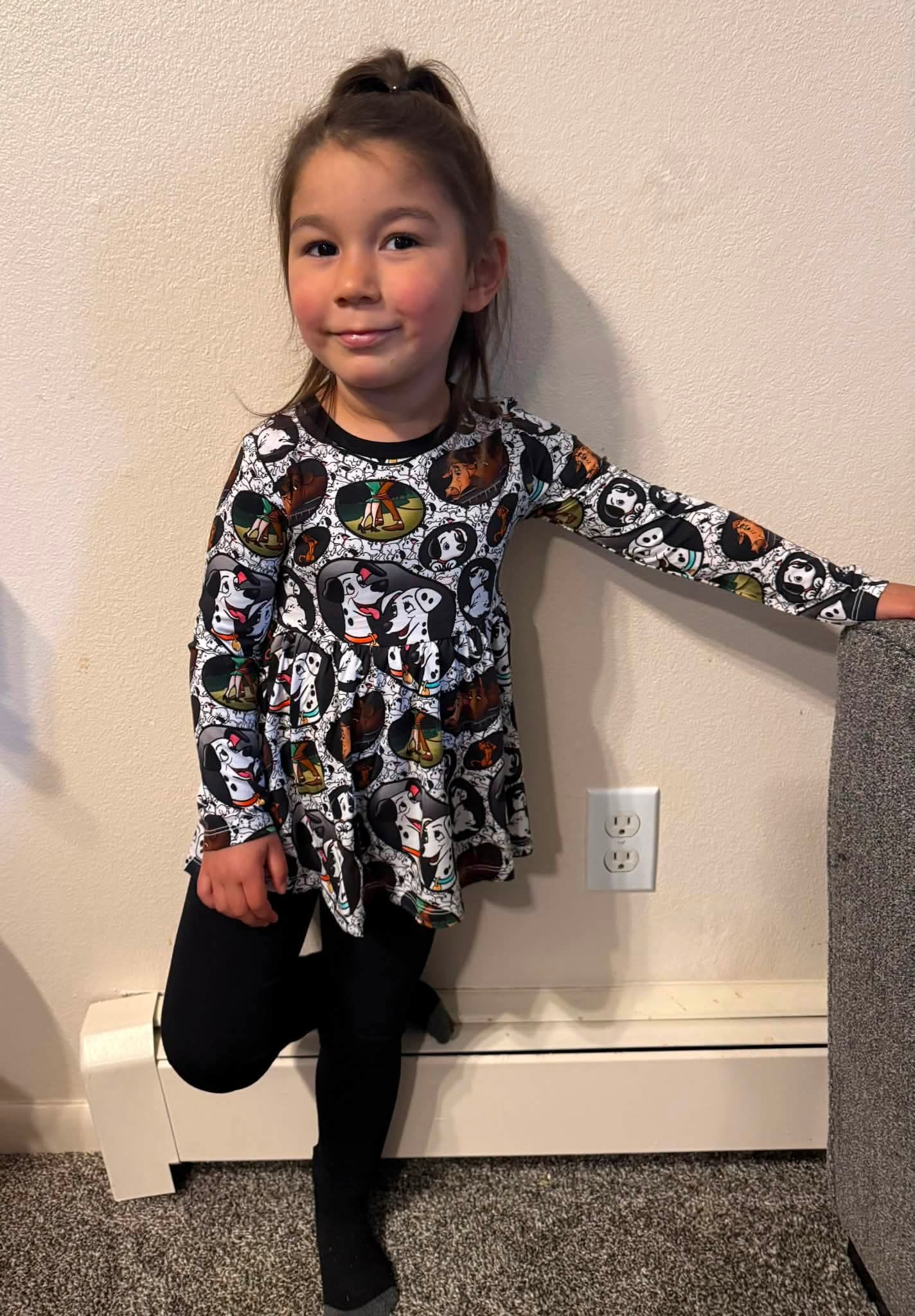 Spot Squad Long Sleeve Peplum Set with Leggings