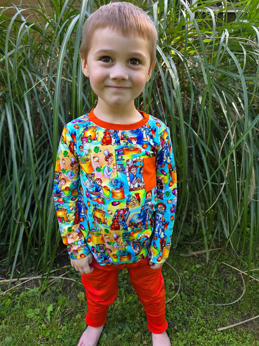 Remy's Recipe long sleeve pocket tee and joggers set
