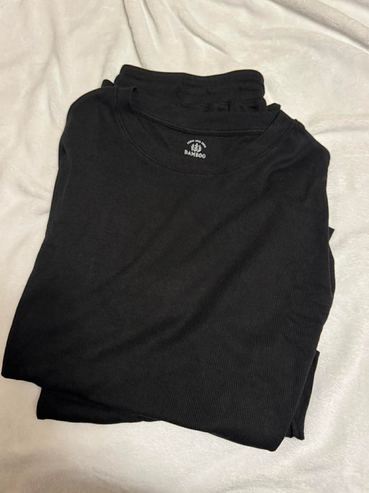 Black Ribbed mom set