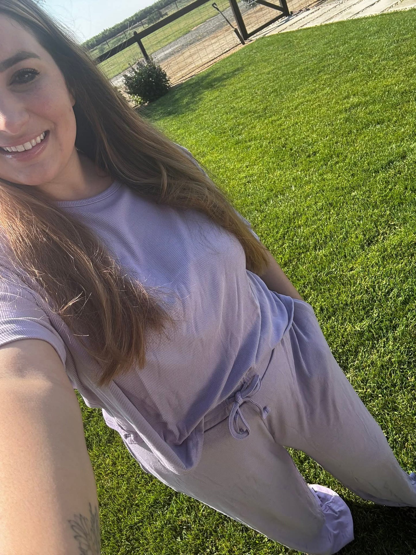 Purple Crop Top & Pants (Oversized)
