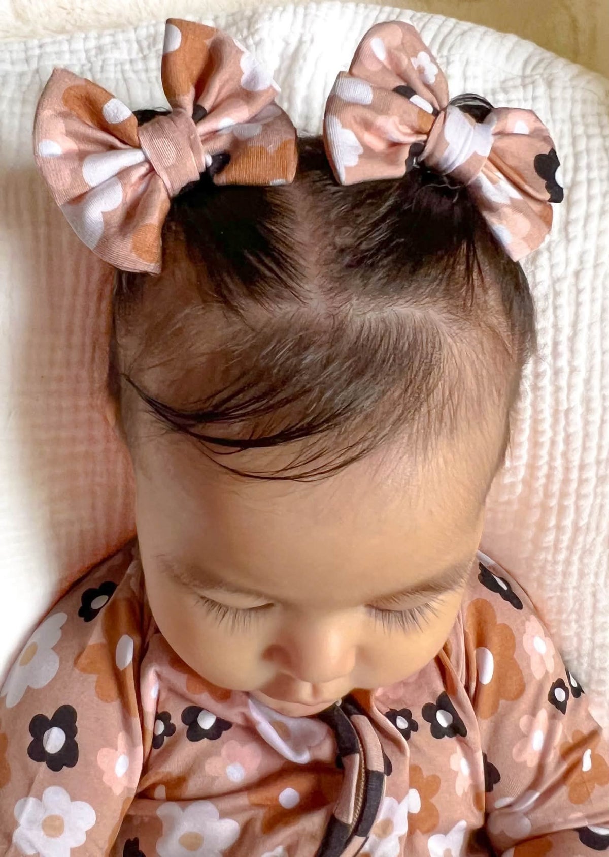 Checkered Wildflower Hair Clips